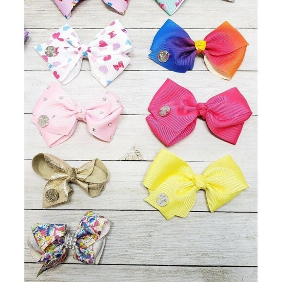 JoJo Siwa Bows 16 Mini Small Multi-Color Rhinestone Cheer Dance 2-3" Nickelodeon - Picture 5 of 6
